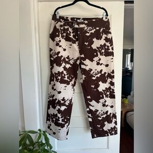 Cowprint canvas pants